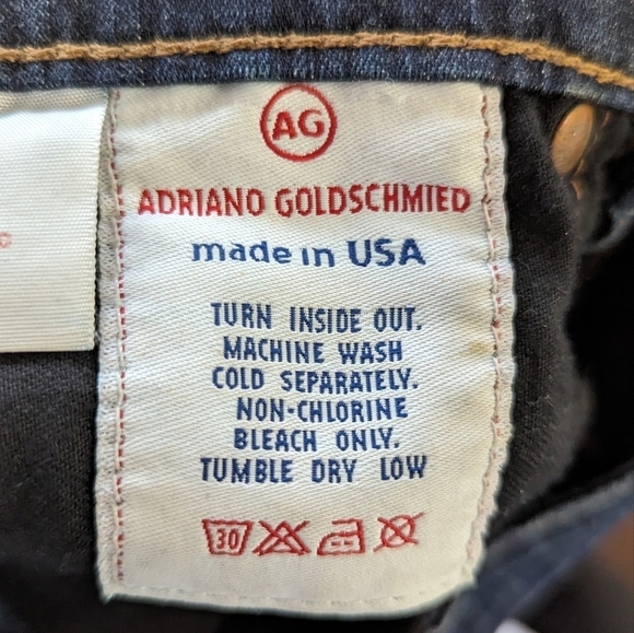 Adriano Goldschmied AG The Catwalk Straight Leg Dark Wash Denim Jeans Size 24 R - Picture 13 of 15